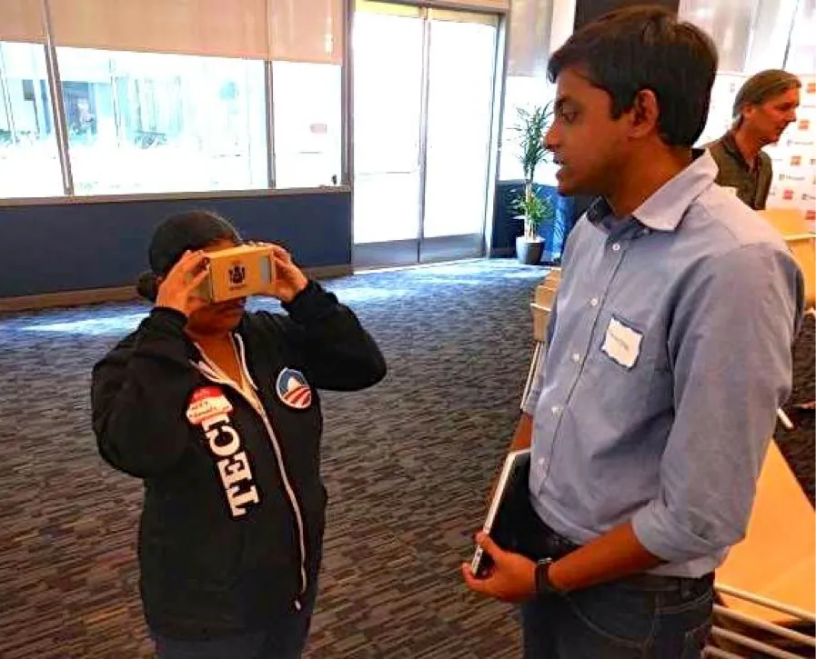 demo of vr project at National Day of Civic Hacking